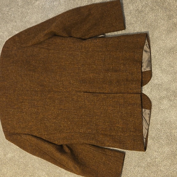 Vintage Harris Tweed Rust Colored Wool Mens Blazer Size 40R Made In USA - Picture 11 of 11